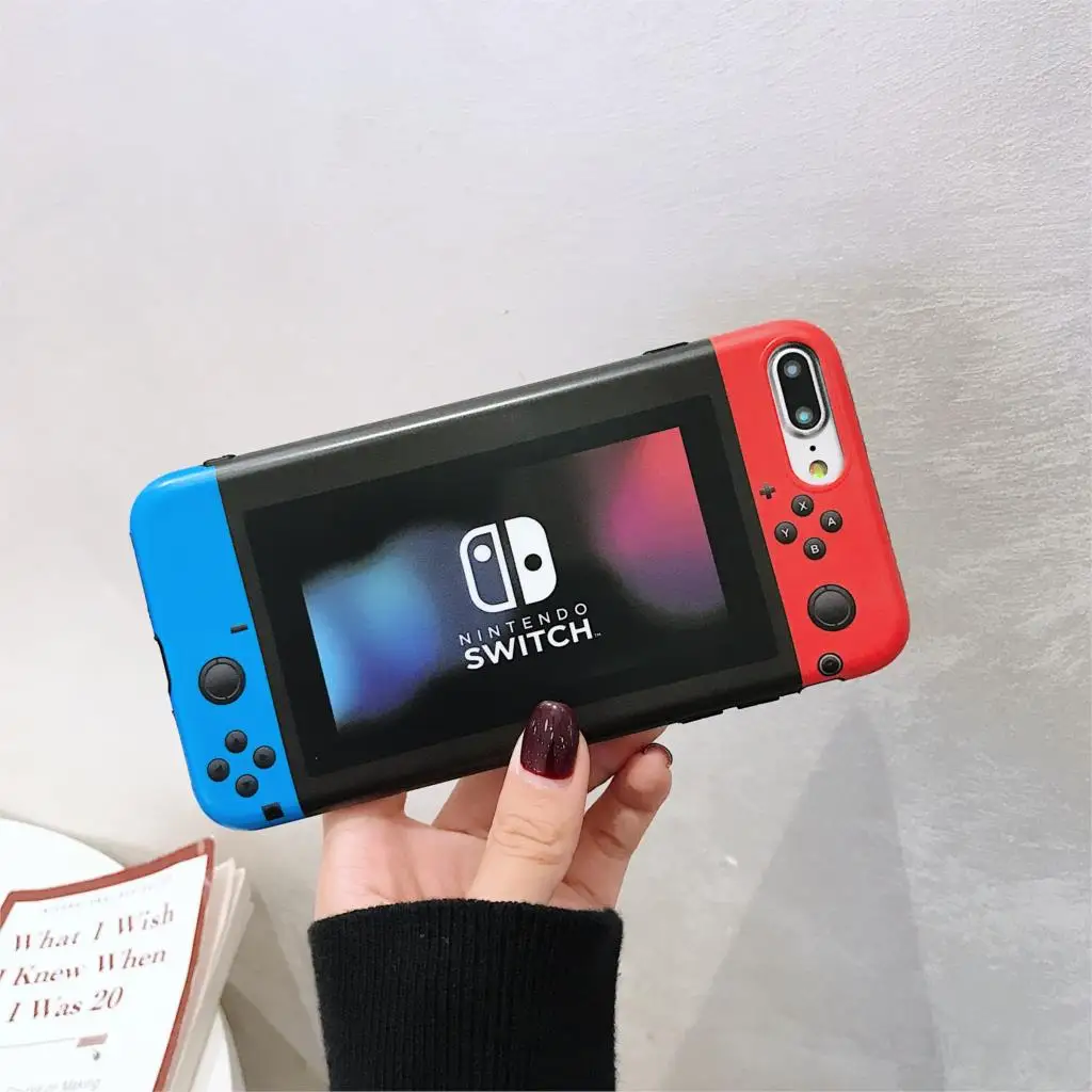Забавный мягкий чехол из ТПУ для iPhone 7 8 Plus X 6 6s игровой автомат nintendo switch