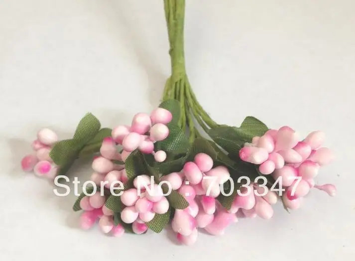 (8 цветов в ассортименте) 720 шт. = 60 пучков х кластер крошечных ягод и листьев цветок