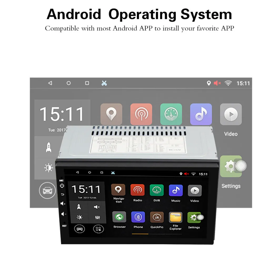 Автомобильный DVD-плеер TOPSOURCE Универсальный 7 &quot2 din Радио Rds GPS навигация WIFI Bluetooth
