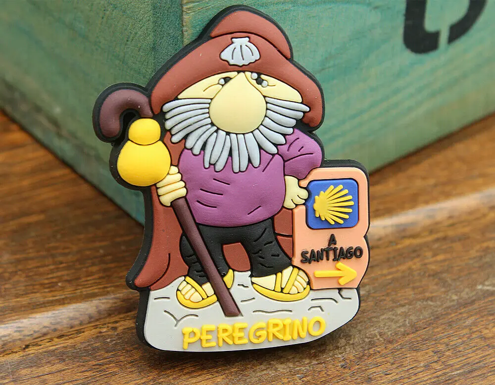 Peregrino, Испания, туристические поездки, сувенир, мультфильм, 3D резиновый магнит, наклейка, Подарок, Идея