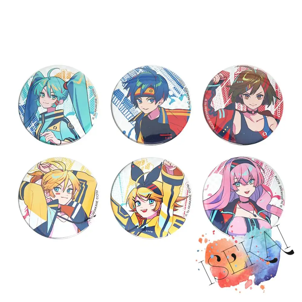 Вокалоид Хацунэ Мику значок аниме KAITO MEIKO Len Kagamine Rin Kagamine Luka meguurine металлический значок брошь на булавке