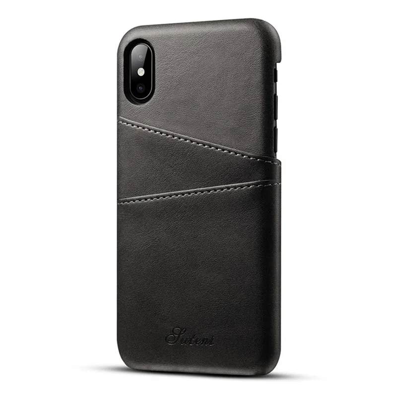 Jisoncase, кожаный чехол для iPhone X, винтажный роскошный модный чехол, чехол-держатель для карт, кошелек для iPhone X, 8, 7, 6, 6s plus, чехол s