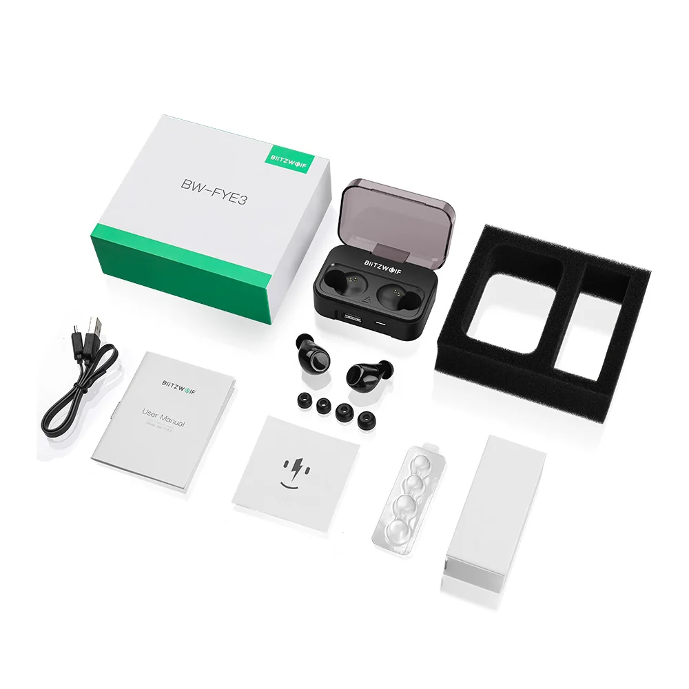 Blitzwolf BW FYE3 сенсорный Управление bluetooth V5.0 наушники вкладыши TWS True Беспроводной