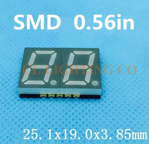 Светодиодный экран 0 56 дюйма 2 цифры светодиодный модуль SMD цифровая трубка общий
