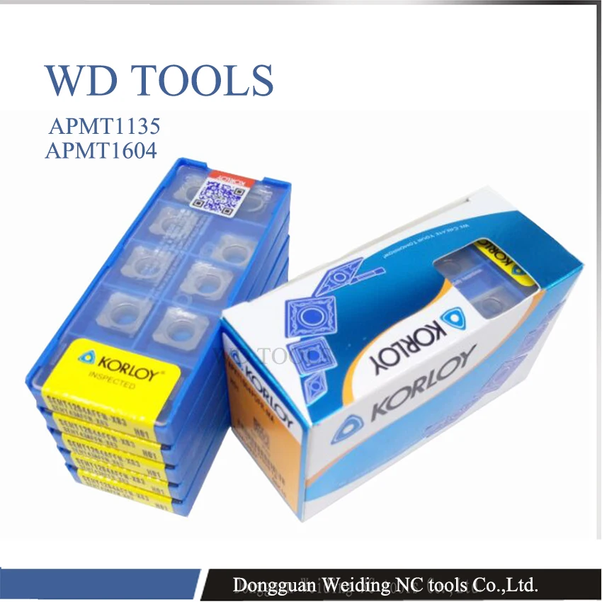 

Top quality insert 10PCS APKT1135 APKT1604 aluminum Carbide Insert Lathe Mill CNC tools
