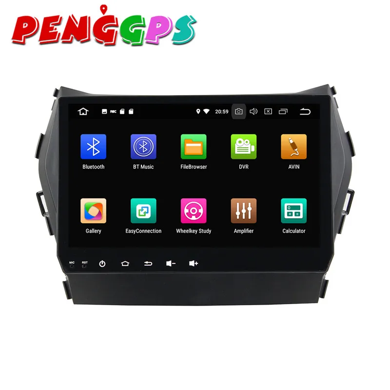 Android 8.0 7.1 Car DVD Player GPS Navigation Headunit For Hyundai IX45 2014 2015 2016 Stereo Auto Multimedia Satnav Video | Автомобили и