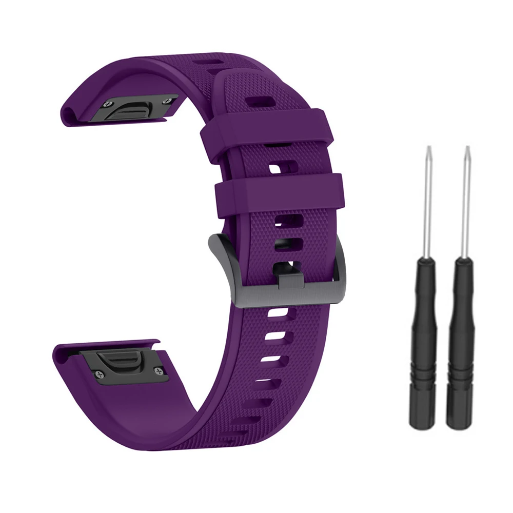 14 26, 22, 20 мм, ремешок для смарт-часов наручных gps-часов Garmin Fenix 5x, 5, 5S 3 3HR D2 S60 gps часы, быстросъемный силиконовый легко регулируемый ремешок для наручных часов - Цвет: 14