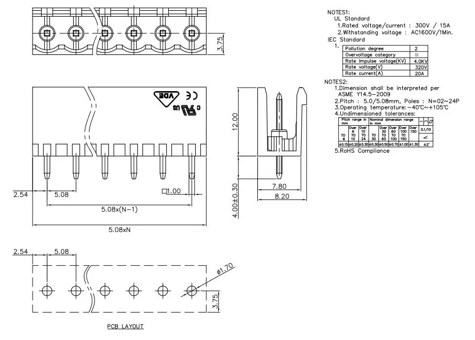 KF2EDGV 5,08 2P~ 12P разъем PCB вставной TEMINAL блок 2EDGV 5,08 мм 2PIN~ 12PIN MSTBV 2,5G 1758018 Феникс контакт DEGSON