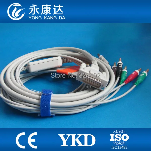 ECG кабель 10 leadwires Bnanan 4 0 AHA 10k ohm Сопротивление для Schiller|cable for|cable 4cable c |
