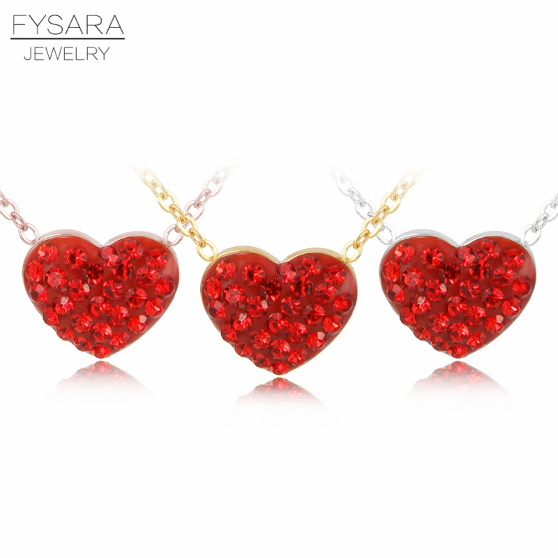 FYSARA украшения для свадьбы милые маленькийе красного цвета с надписью Love Ожерелья