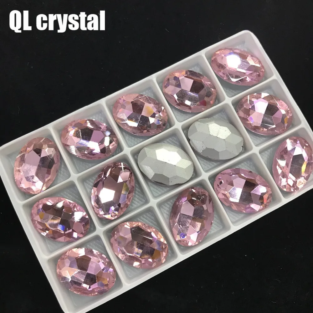 QL Кристальные Стразы всех размеров Овальные кристаллические стразы с точечной