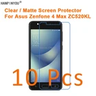 10 шт.лот для Asus Zenfone 4 Max ZC520KL 5,2 дюйма HD ПрозрачнаяАнтибликовая матовая защитная пленка для экрана (не закаленное стекло)