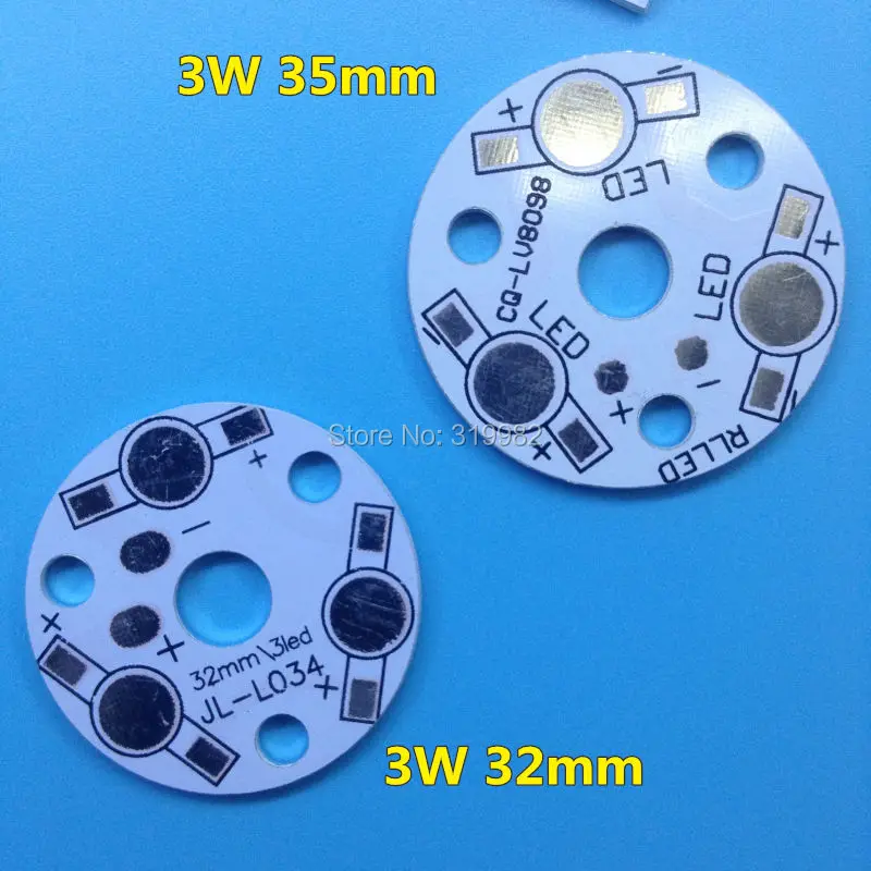 Светодиодная панель PCB высокой мощности 10 шт. алюминиевая радиаторная основа 1 Вт