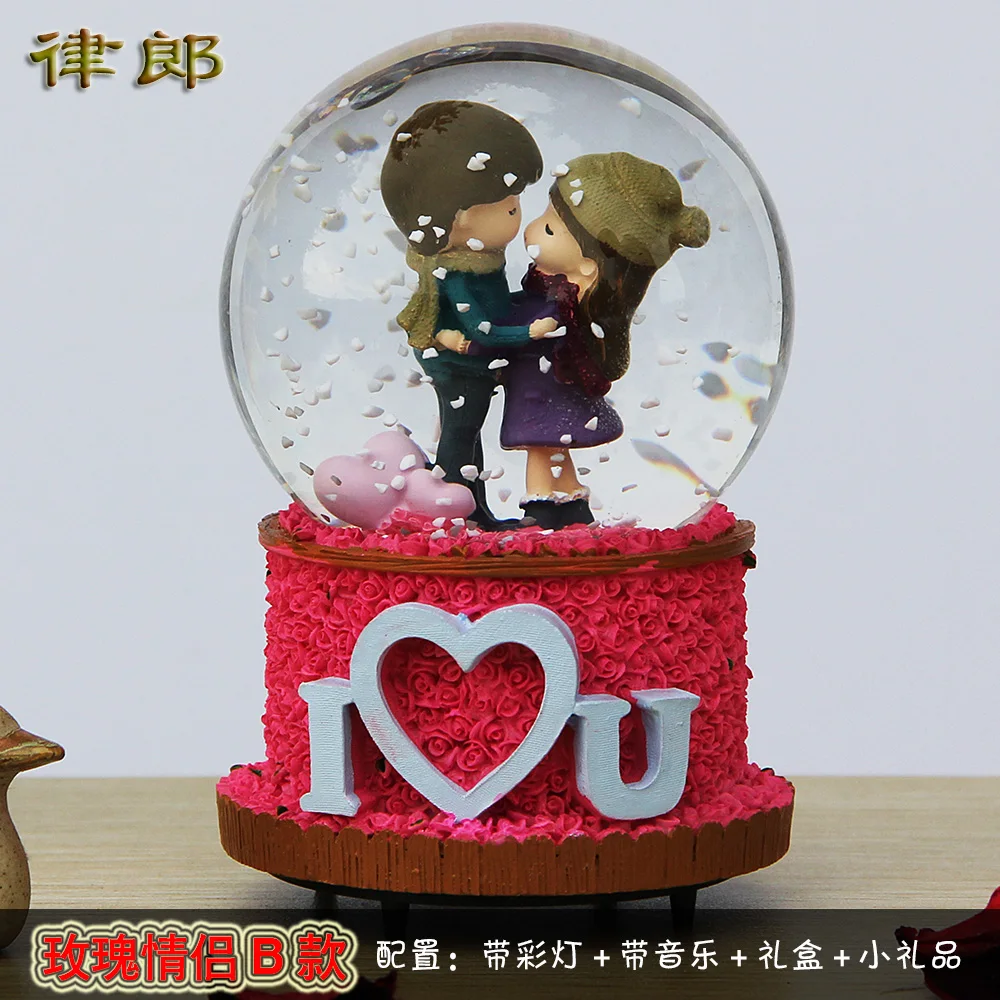 XXXG Рождественский светильник Снежная музыкальная шкатулка в виде хрустального