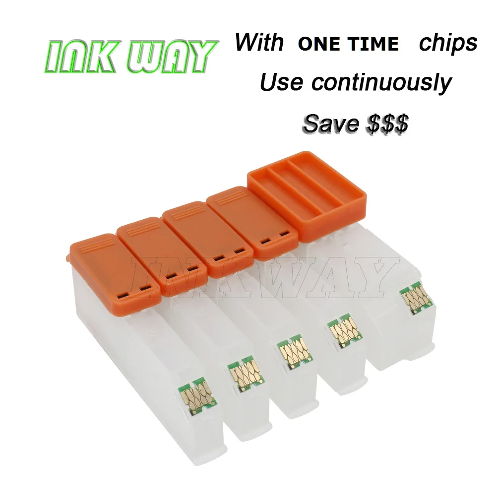INK WAY 10 sets T3351-T3364 edible ink cartridge with single use chip for XP830 XP-635 XP-900 XP-530 XP-630 XP-640 XP-540 XP-645