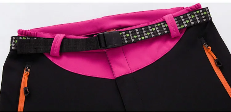 New winter outdoor soft shell attack pants women add fleece thickening thermal waterproof breathable mountaineering ski | Спорт и