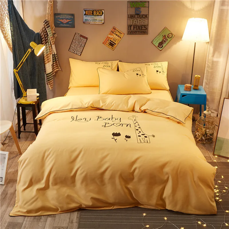 Новый стильный Лаконичный комплект постельного белья из 3/4 предметов с буквенным