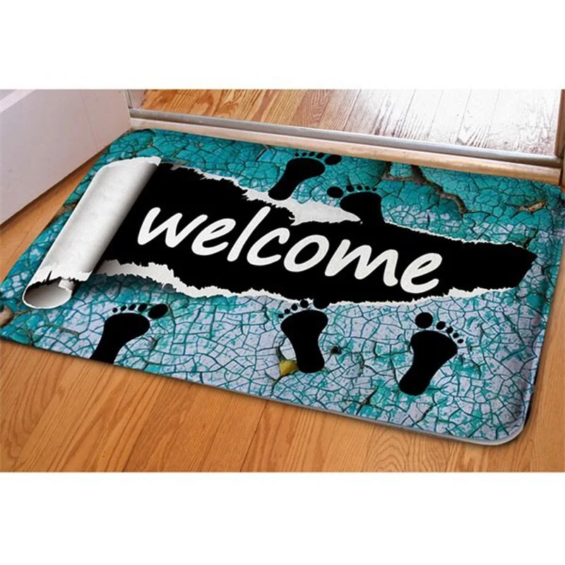 BLRISUP фланель забавные Добро пожаловать Письма печати двери коврики кухня ковры