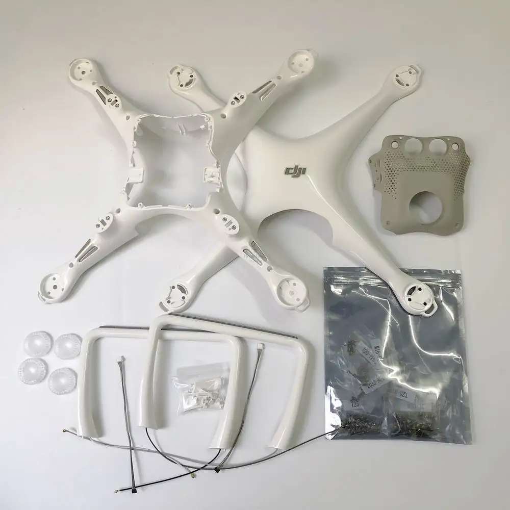 Абсолютно DJI Phantom 4 Корпус Корпуса/Шасси Верхняя Нижняя крышка светильник винт набор для P4 Дрон запчасти