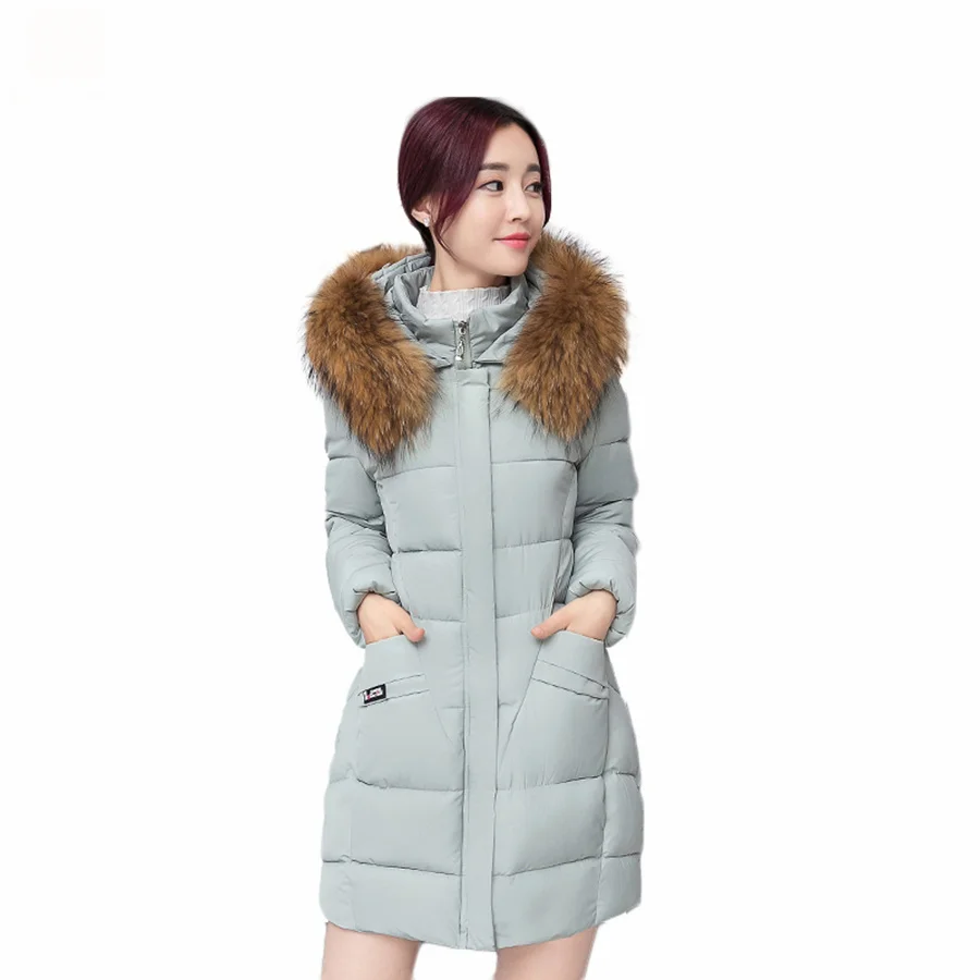 Утка вниз женские пальто с меховым капюшоном зимние куртки парки Chaqueta Mujer теплый