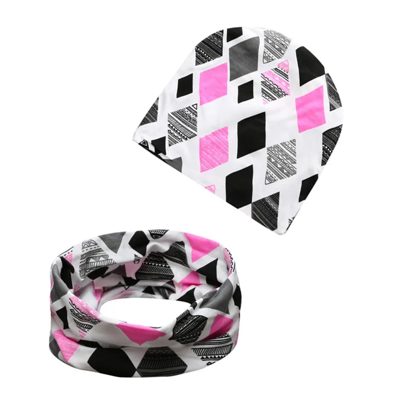 Новый хлопковый шарф + шапка комплекты для малышей до 3 лет Зимние Теплые