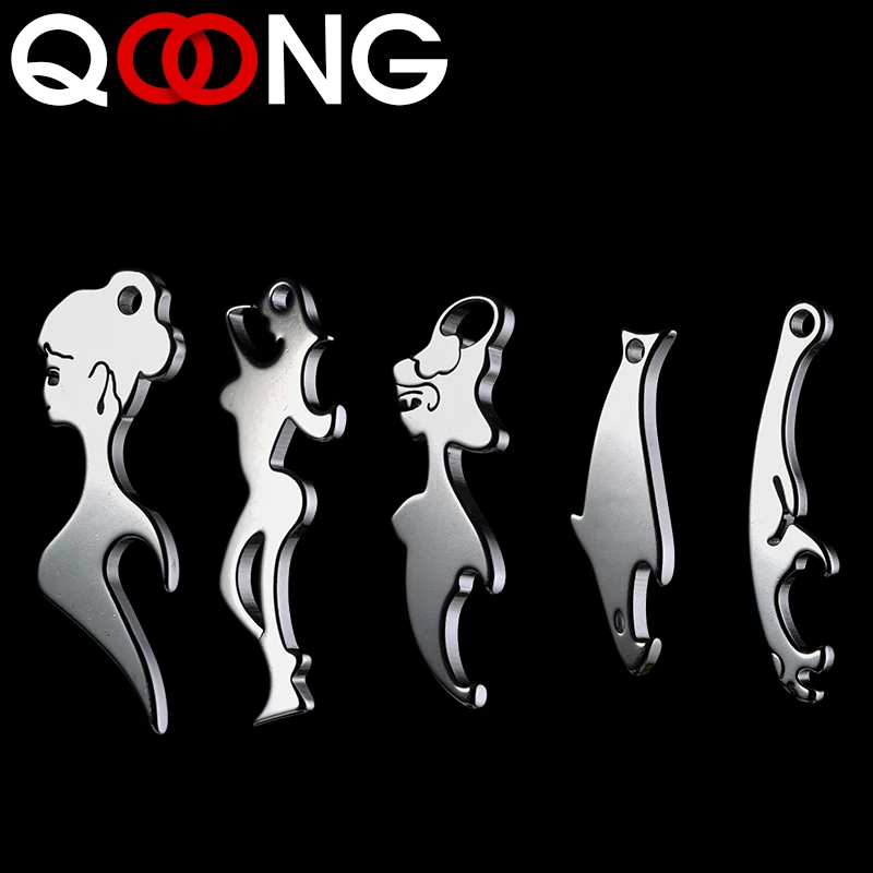 QOONG Сексуальная открывалка для бутылок креативный брелок для автомобиля брелок из нержавеющей стали брелок кольцо для ключей в форме инструмента держатель на заказ надпись S09