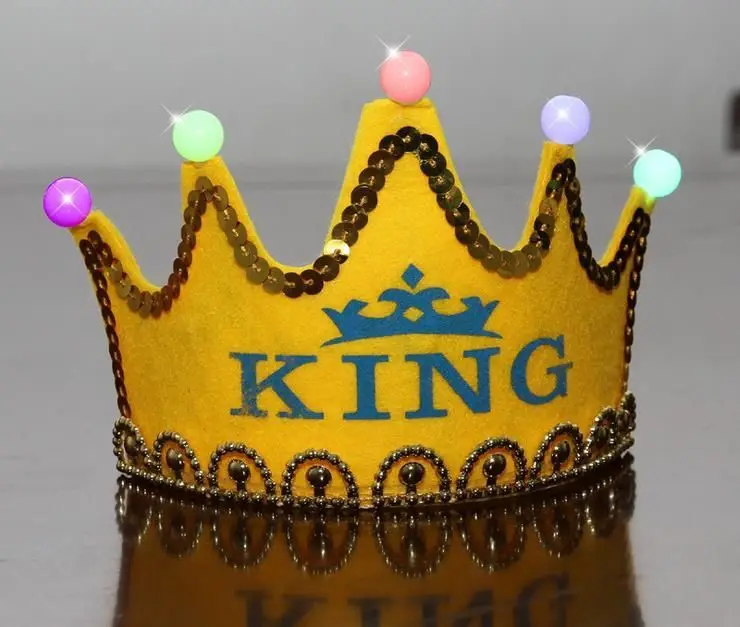 Кепка на день рождения светящаяся 5 лампочек корона кепка принцессы головной