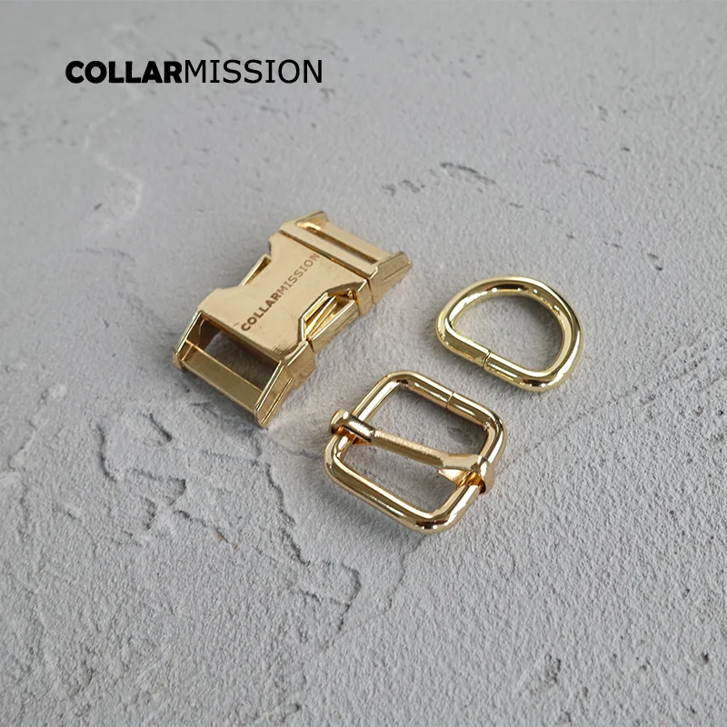 

20sets/lot (metal buckle+adjust buckle+D ring/set) DIY dog collar accessory 20mm laser engraving service customize LOGO