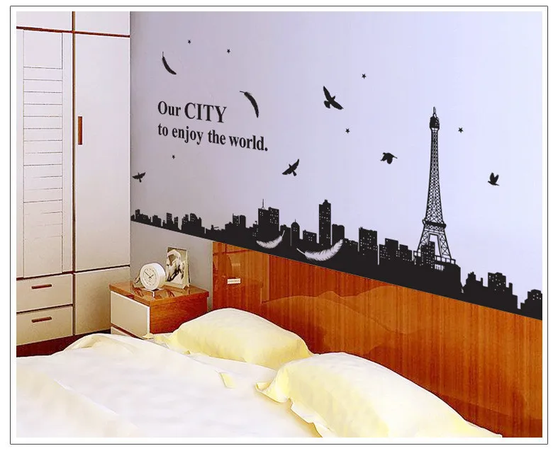 

ZOO YOO City Wall Stickers Home Decor Waterproof Removable Stickers
