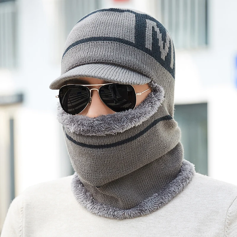Skullies Beanies мужской шарф вязаная шапка мужская плюс warm шапка теплая шерсть толстые зимние шапки для мужчин и женщин шапка бини