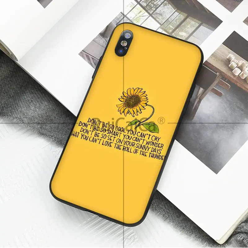 Ruicaica жёлтый Подсолнух Мягкий силиконовый чехол для телефона из ТПУ Apple iPhone 8 7 6 S Plus