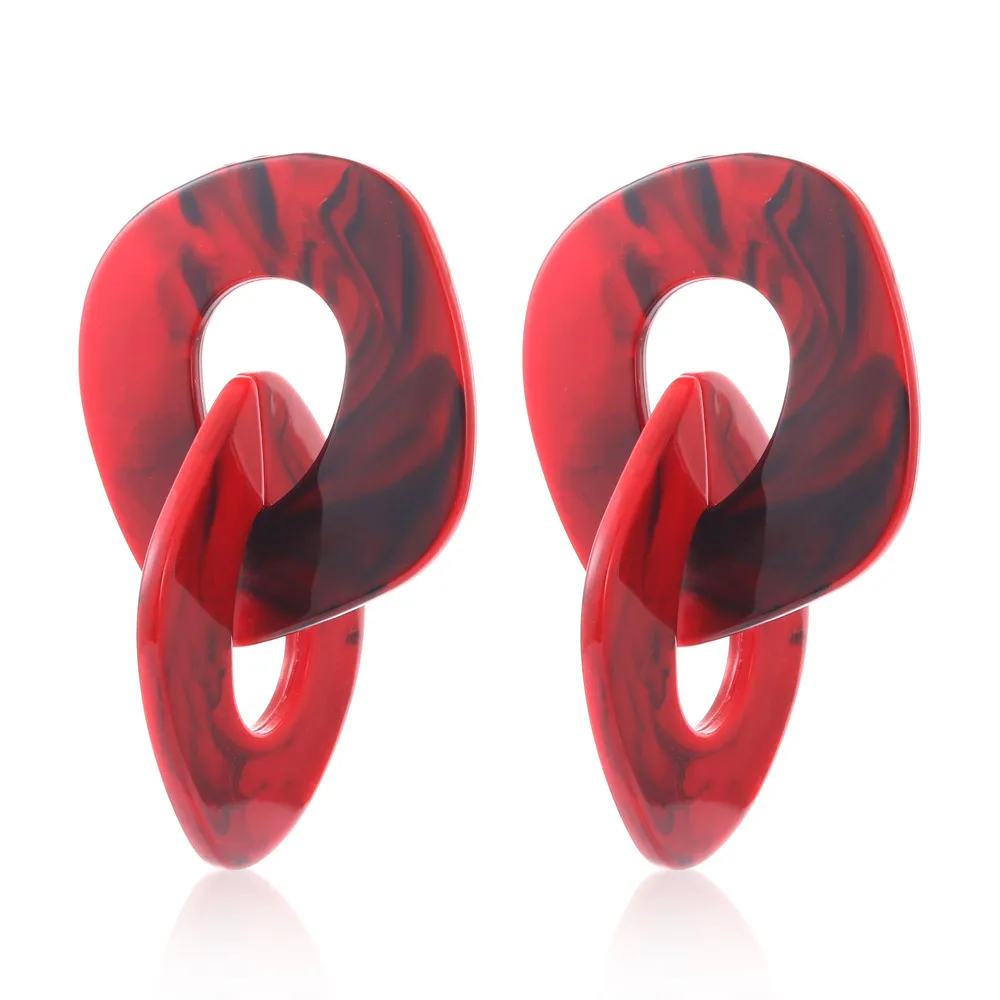 Акриловые Висячие серьги для женщин богемные геометрические большие круглые