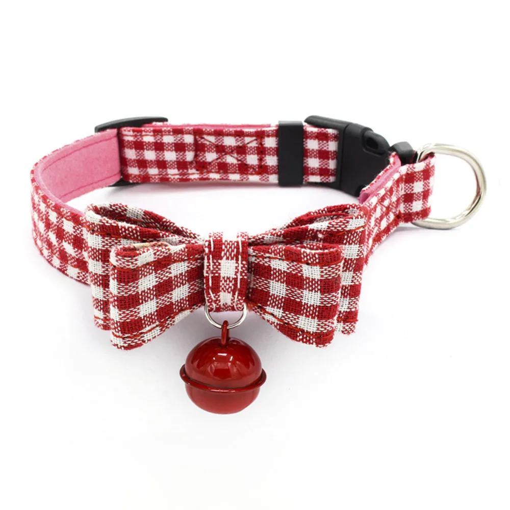 Регулируемые воротники с бантом удобное и модное ожерелье клетчатое замшевое