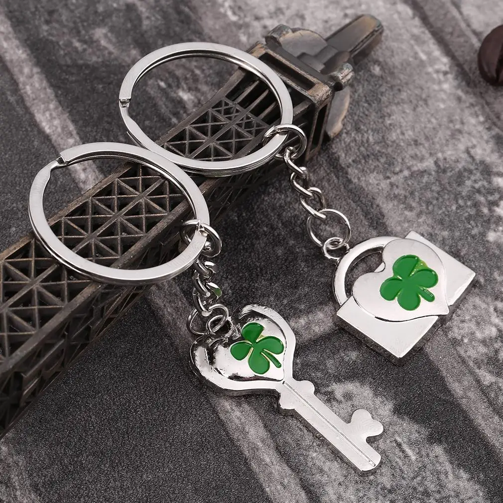 2 шт влюбленные пары четыре листа растение форма Клевера Металлический брелок