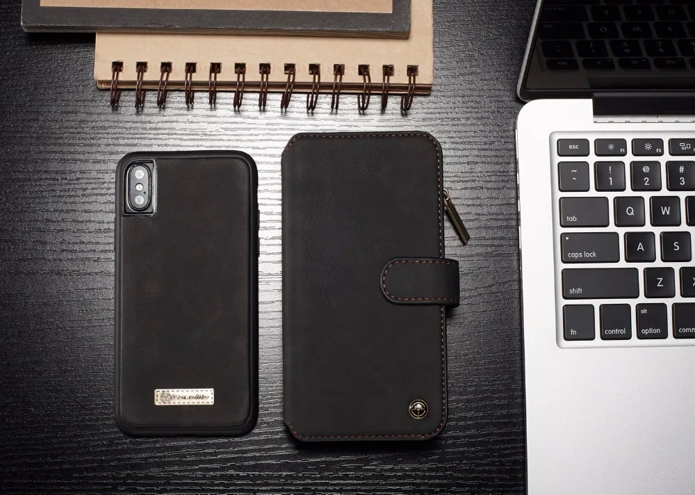 Для iPhone X чехол-кошелек роскошный Съемный чехол-книжка с магнитными кнопками кожаный чехол s для iPhone 11 7 XS MAX XR 8 6S Coque