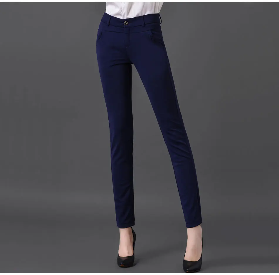 Женские брюки с высокой талией; Pantalon Mujer; Рабочая одежда; большие размеры; брюки с эластичной резинкой для офиса; длинные брюки для женщин; GAREMAY