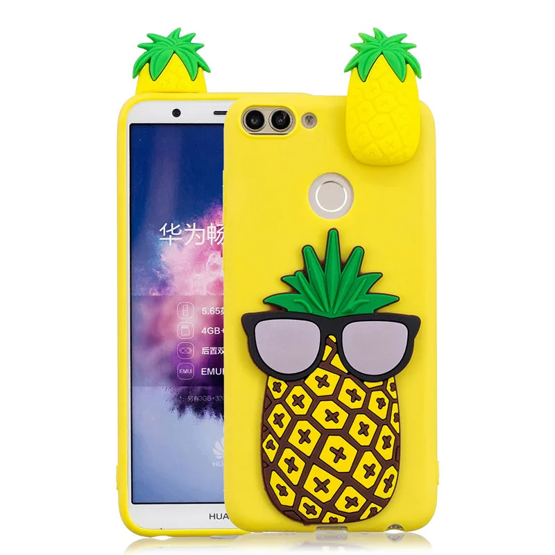 3D Милый Панда Единорог кактус силиконовый чехол для телефона на Fundas huawei P Smart/P Smart чехол Coque для женщин и детей