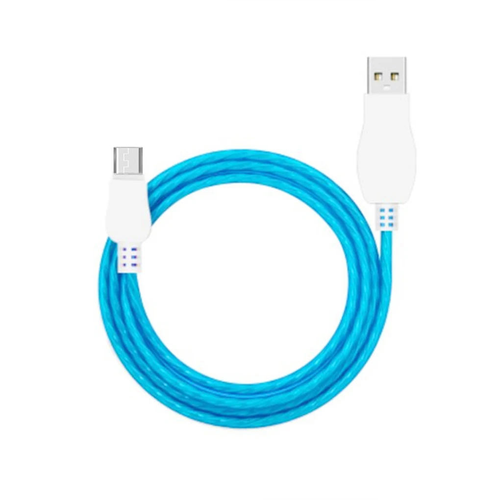 Светодиодный светящийся Micro usb type C кабель для зарядки мобильных телефонов яркая линия передачи данных для samsung