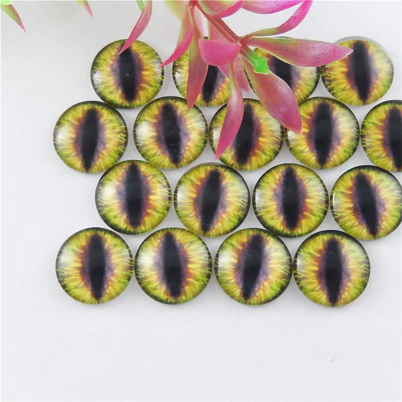 Стеклянный кабошон с глазами 30 мм изображением дракона ящерицы лягушки Кабошоны