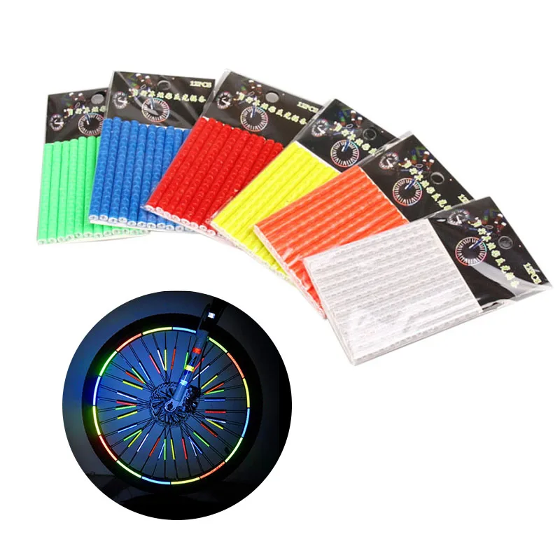 72 шт. велосипед для обода колеса клип отражатель трубки Предупреждение