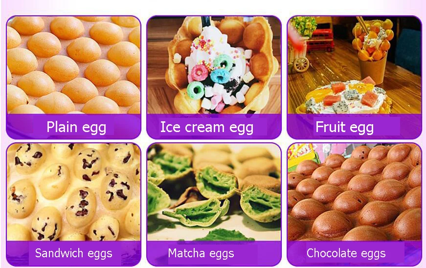 

Hoodakang Commercial Electric egg bubble waffle maker machine hong kong eggettes bubble puff cake iron maker
