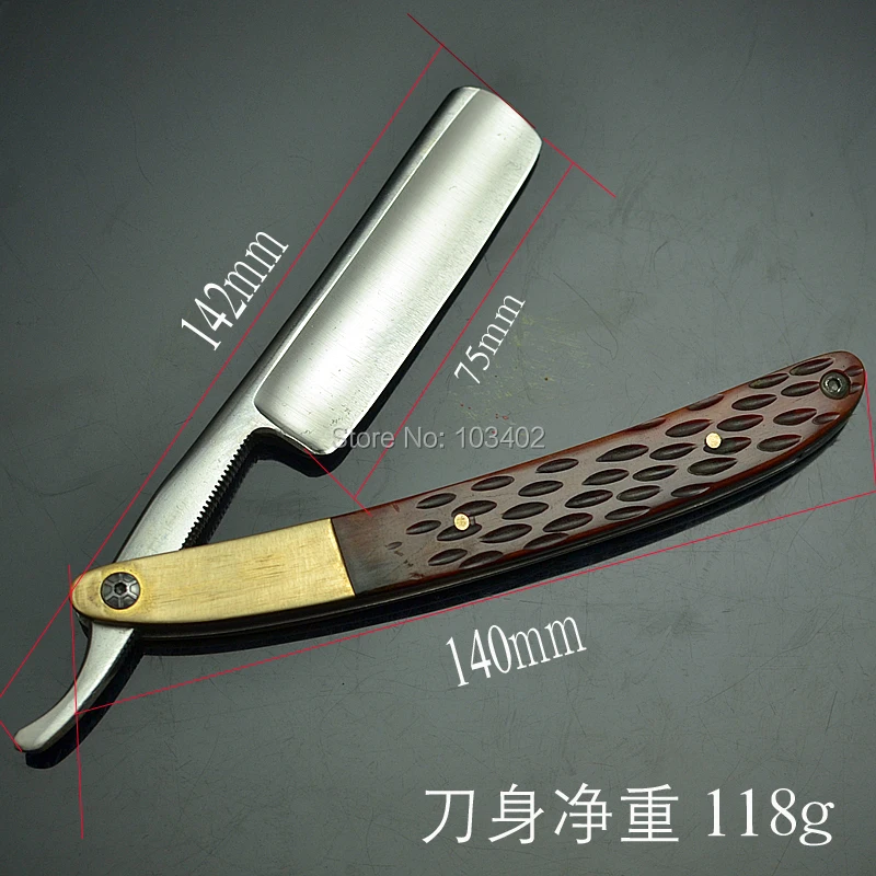 1 X "KURE-NAI" HH1208TB, бритва из нержавеющей стали с ручкой Buffalo Horn складной бритвенный станок