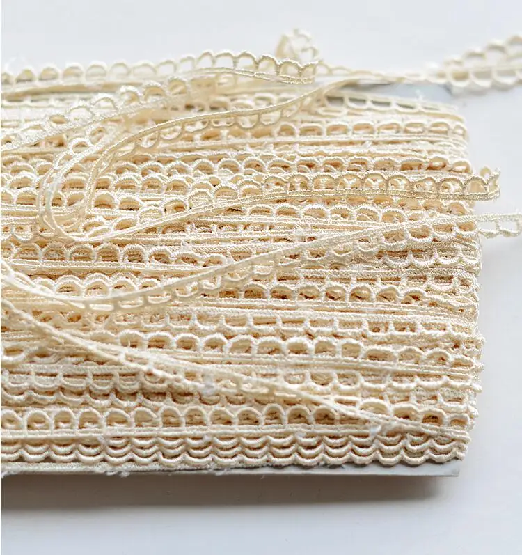 10 метров бежевая вышитая Водорастворимая кружевная лента для одежды домашний