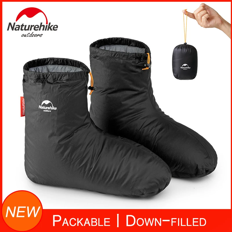 Naturehike Down-Filled Slipper Boots For Men Women Booties Socks Warm Soft Footwear For Winter Camping Sleeping bag accessories