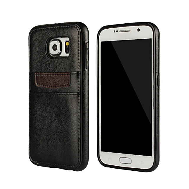 For Samsung Galaxy S6 Edge S7 Case S8 S9 Plus Note 8 Leather Cases Back Cover Protector Card Phone Accessories Fashion |