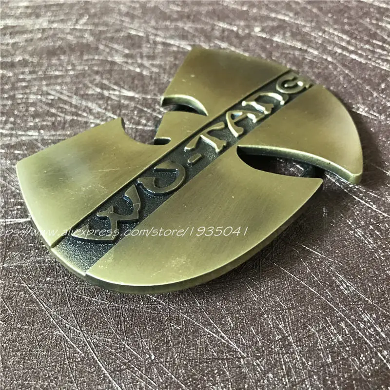 Ремень WU-TANG CLAN металлическая пряжка музыкальная серия бронзовая Пряжка в стиле