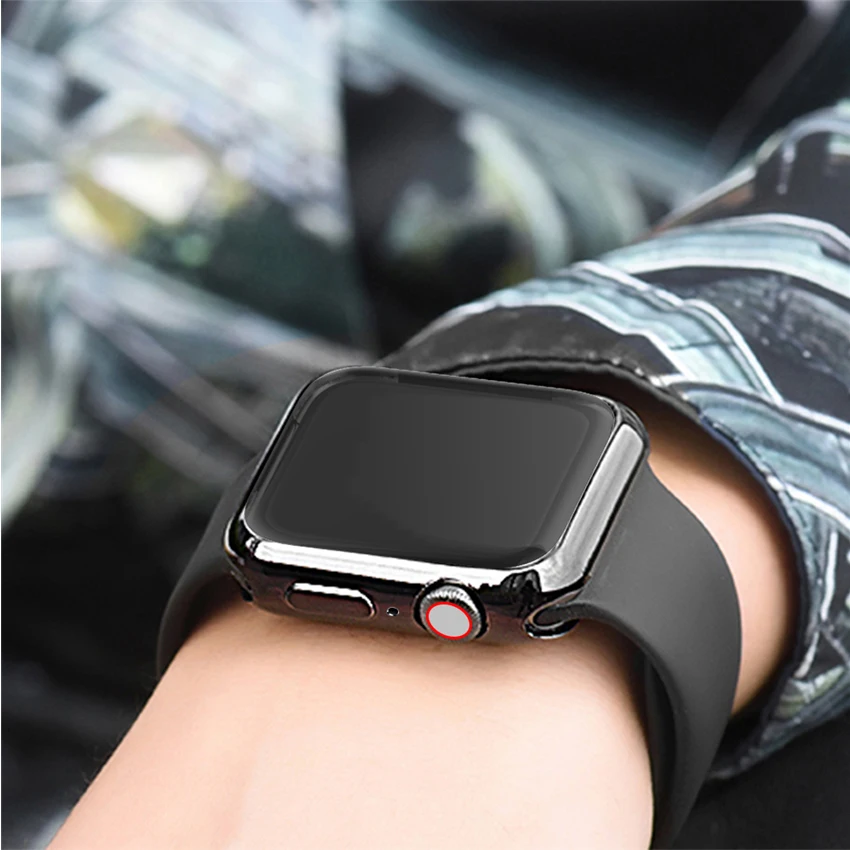 Тонкий чехол для часов Apple Watch 4 40 мм 44 360 градусов полная защита экрана из мягкого
