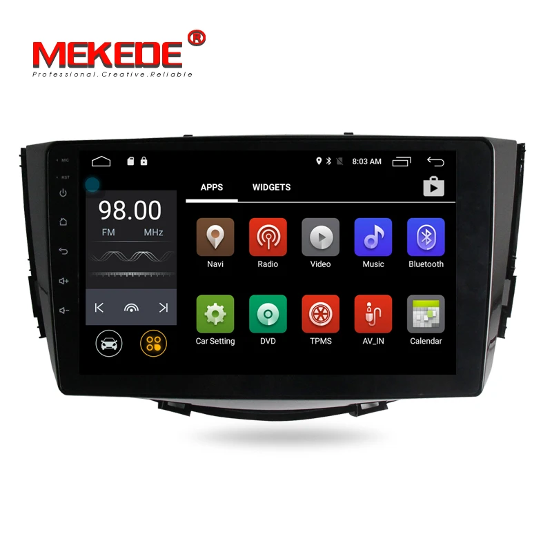 1din 9''screen 2G RAM 4G sim-карты Android7.1 Автомобильный DVD Радио стерео плеер для lifan x60 с wifi