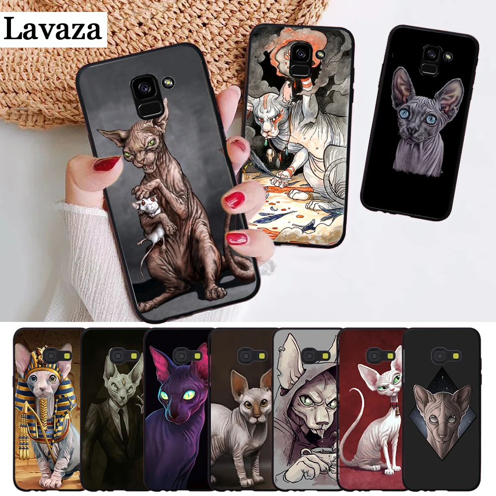 Татуировка Сфинкс Кошка силиконовый чехол для Samsung A2 Core A3 A5 A6 плюс A7 A8 A9 A10 A30 A50 A60 A70