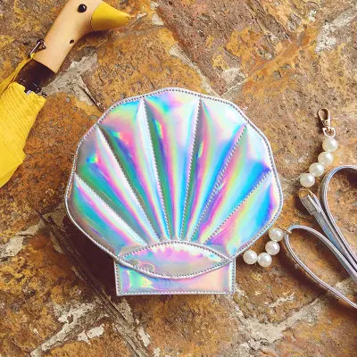 Модная фирменная сумка-мессенджер новый дизайн с лазерной цепочкой 3 цвета |